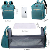 شنطة الرضيع لحملها على الظهر و مزودة بسرير متنقل - وردى - KSA